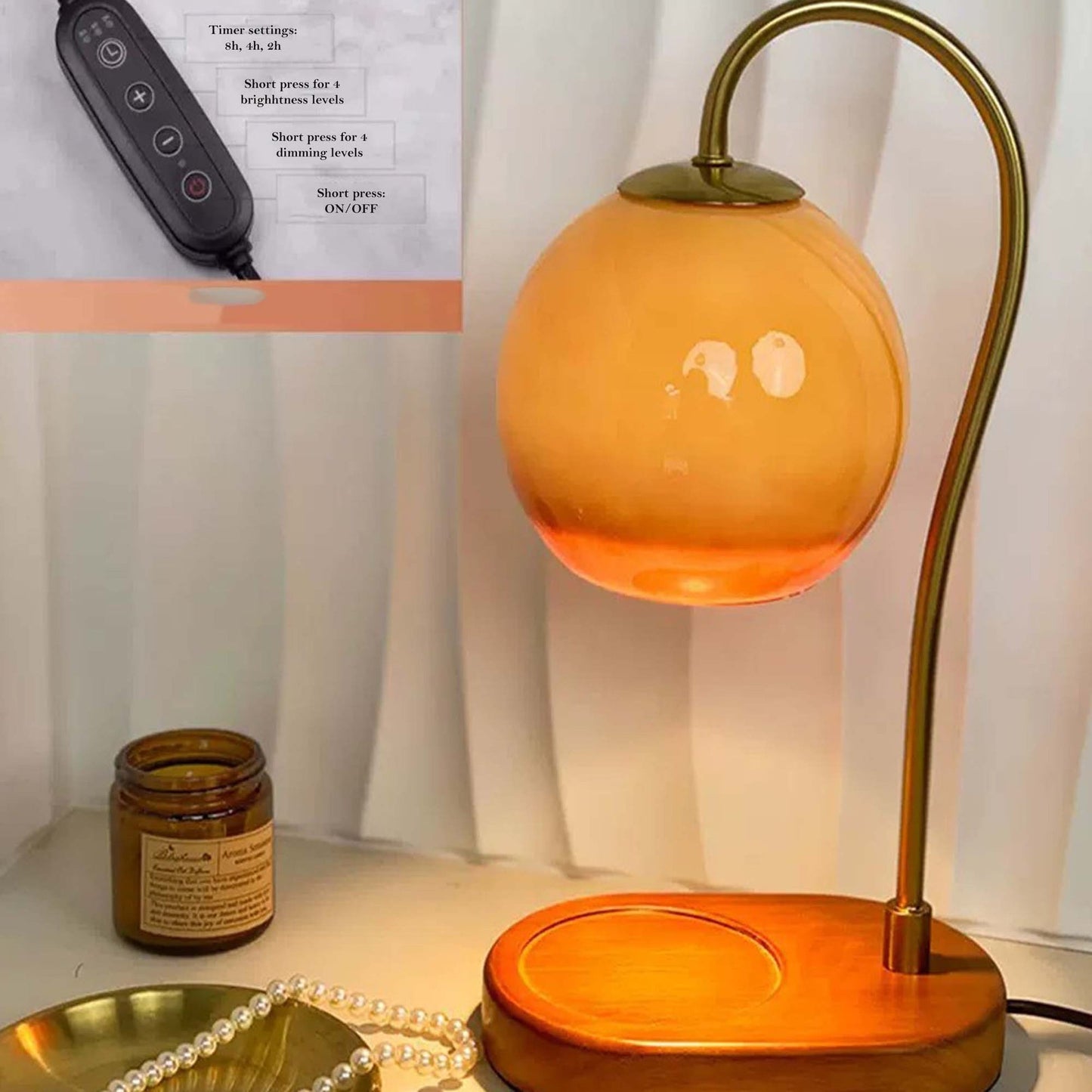 Adjustable Flameless Candle Warmer Lamp