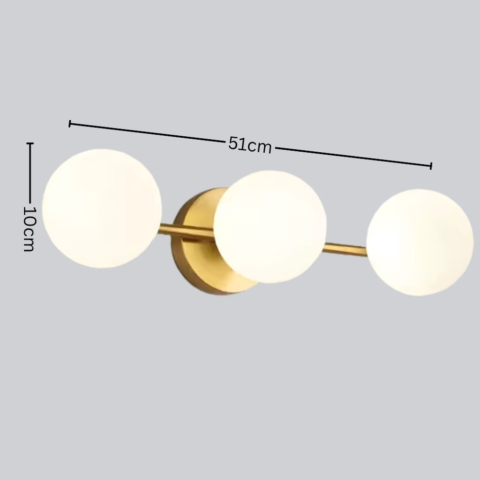 Nordic Triple Globe Glass Wall Light