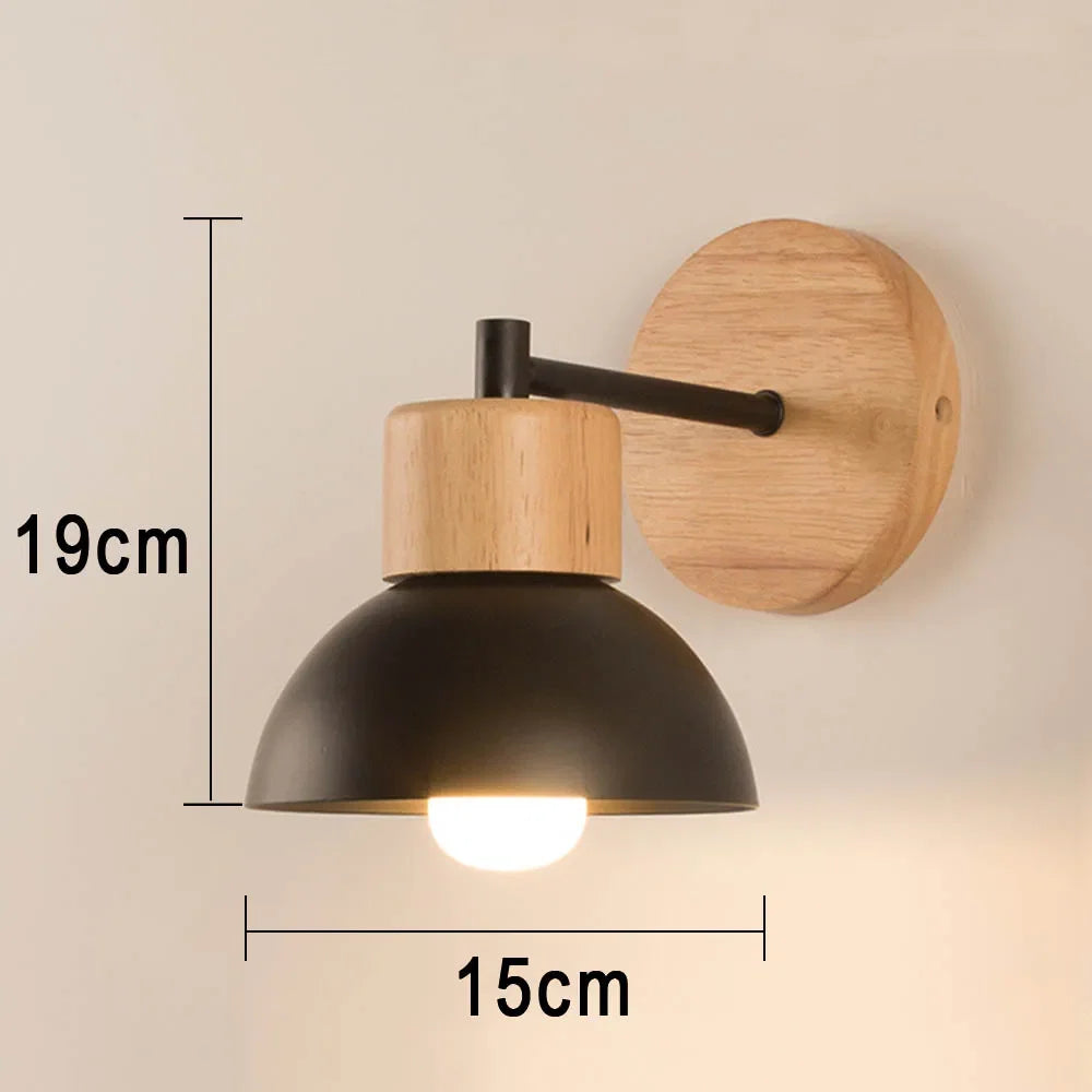 Wood and Metal Wall Lamp