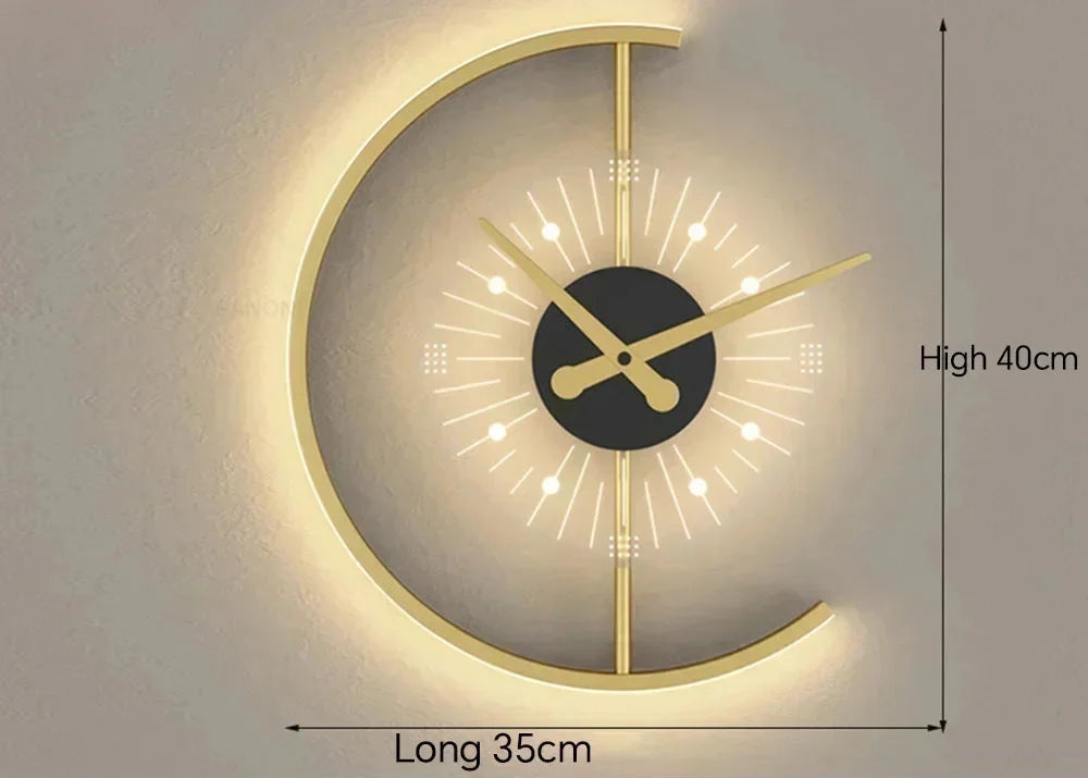 Lunaris Wall Lamp Clock