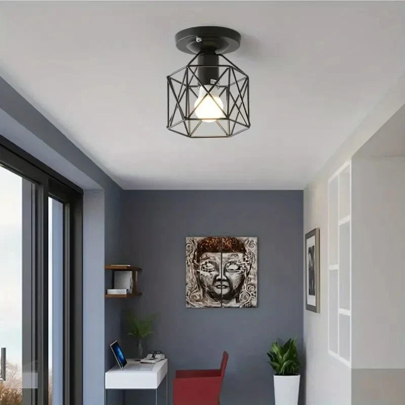Modern Gold Geometric Ceiling Light