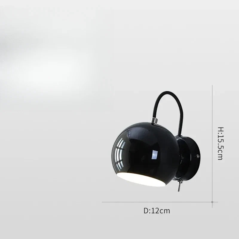 Nordic Cream Adjustable Dome Wall Lamp