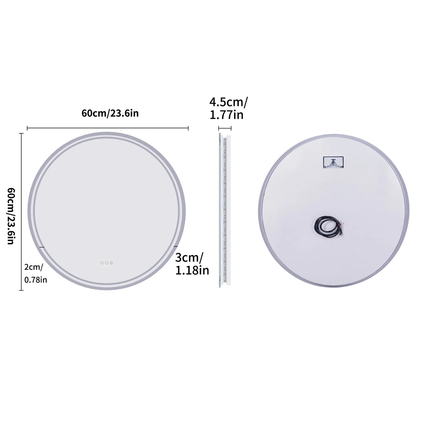Halo Round LED Bathroom Mirror