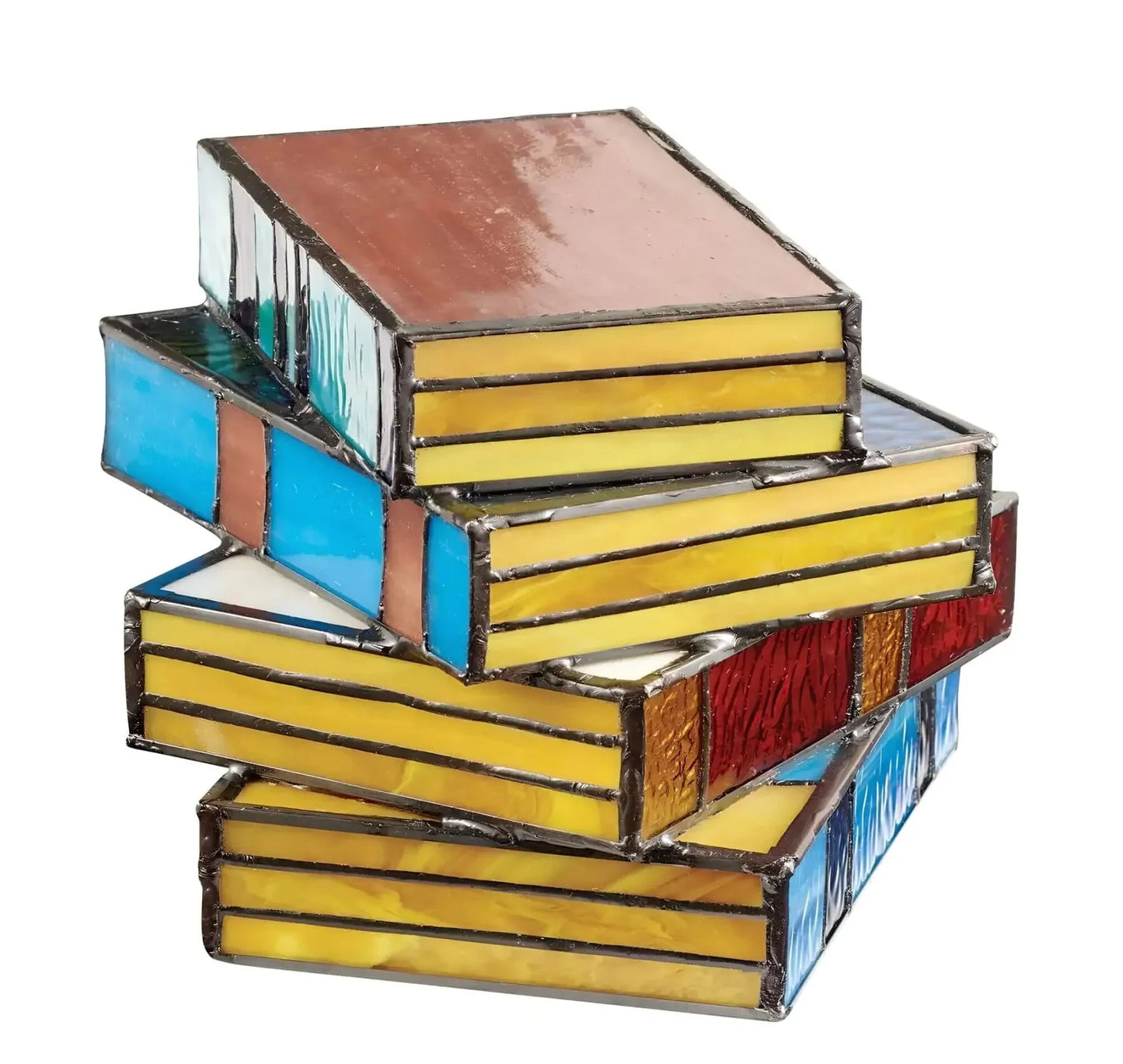 GlassNovel Stained Glass Book Lamp