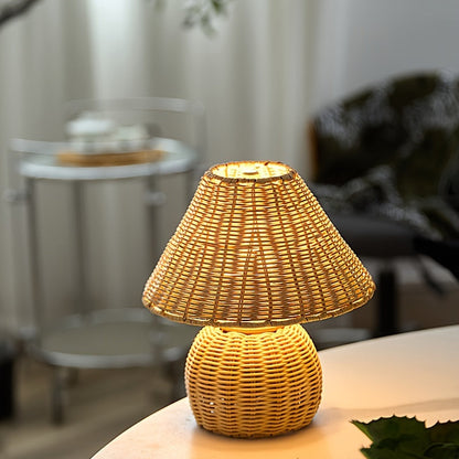 Bamboo Woven Desk Lamp
