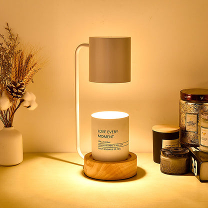 Japandi Wood and Metal Table Lamp