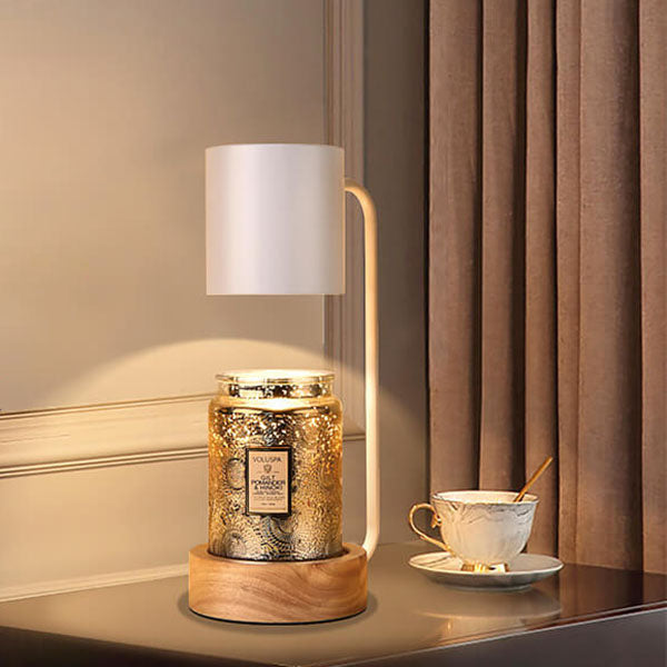 Japandi Wood and Metal Table Lamp