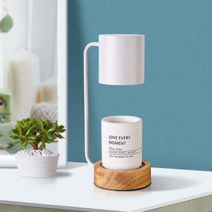 Japandi Wood and Metal Table Lamp
