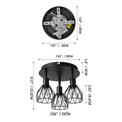 Industrial Adjustable Spotlight Ceiling Light