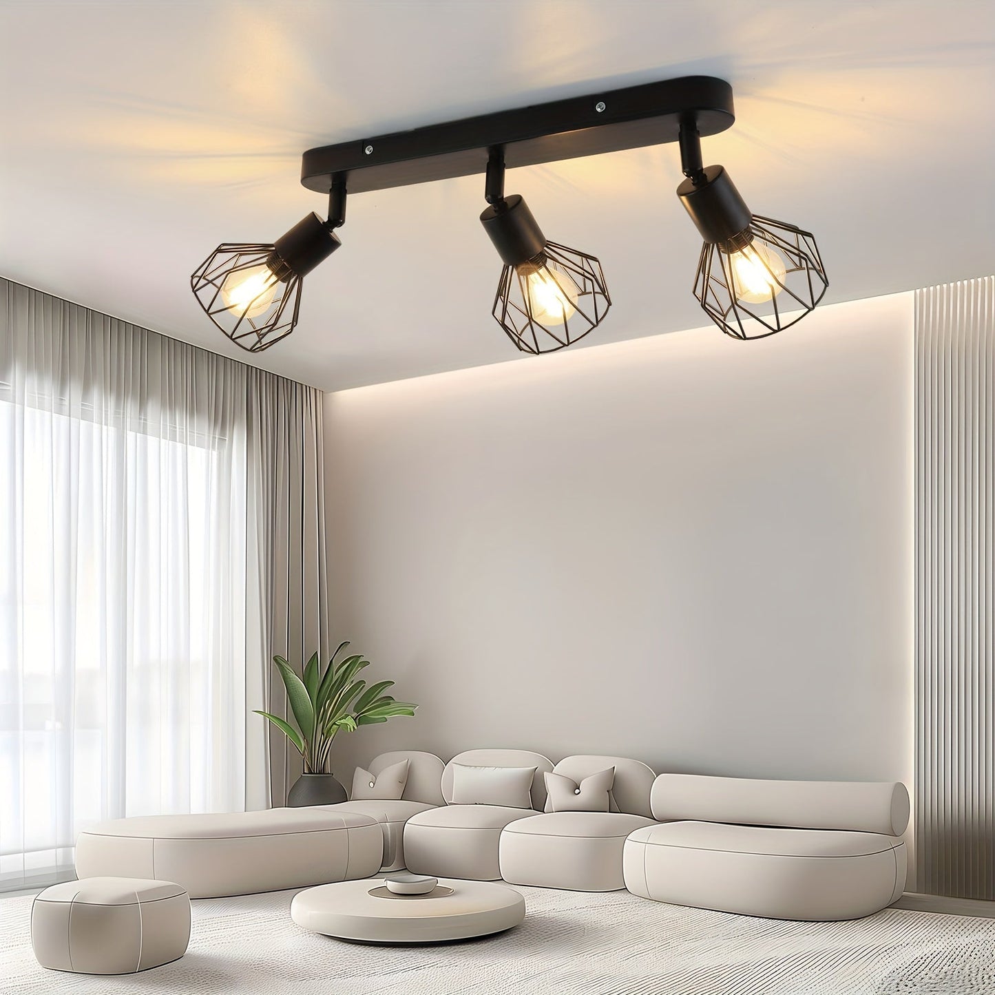 Vintage 3-Light Ceiling Spotlight