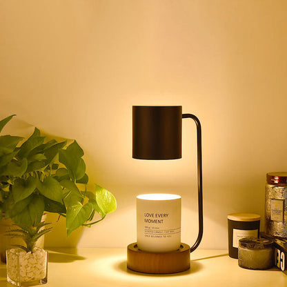 Japandi Wood and Metal Table Lamp