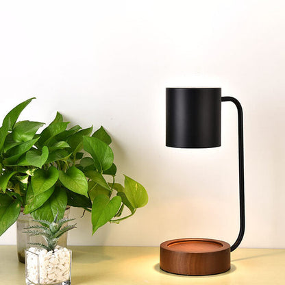 Japandi Wood and Metal Table Lamp