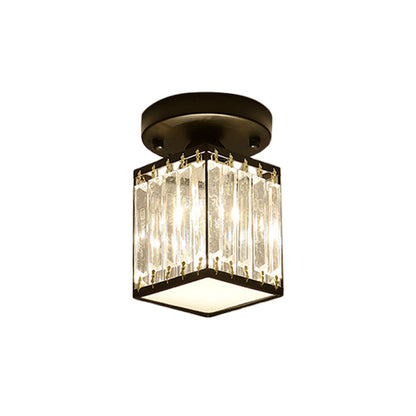 Crystal Foyer Semi-Flush Ceiling Light