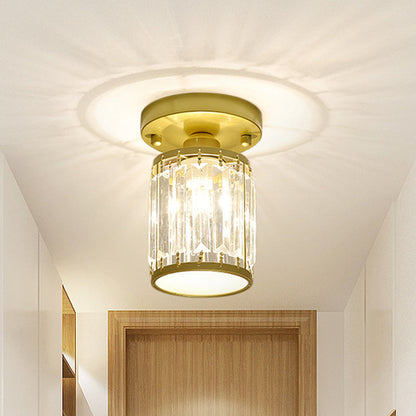 Crystal Foyer Semi-Flush Ceiling Light