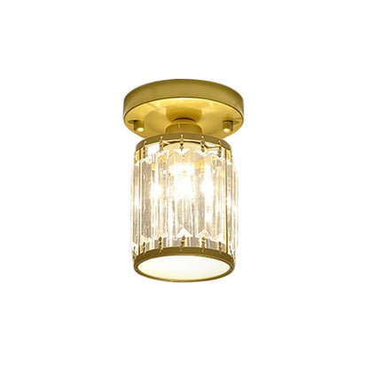 Crystal Foyer Semi-Flush Ceiling Light