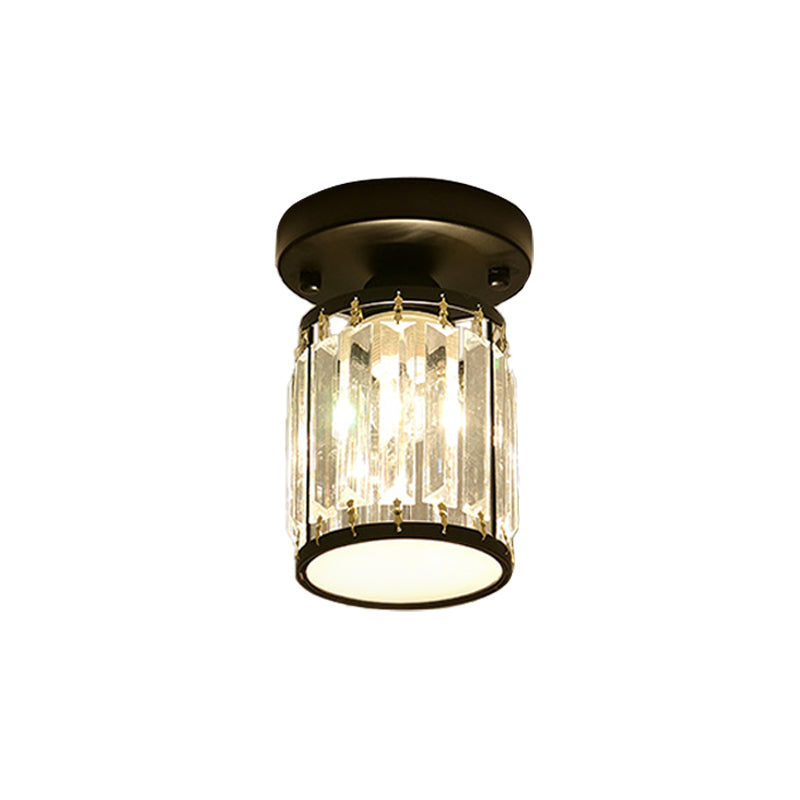 Crystal Foyer Semi-Flush Ceiling Light