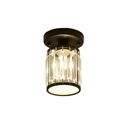 Crystal Foyer Semi-Flush Ceiling Light