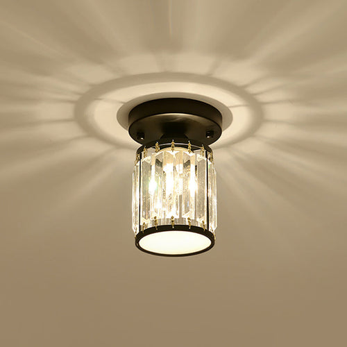 Crystal Foyer Semi-Flush Ceiling Light