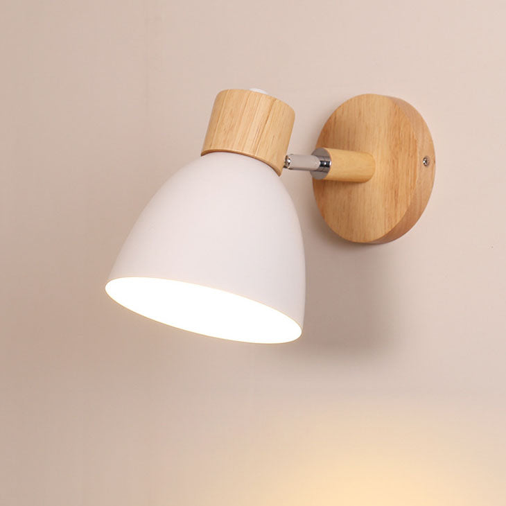 Macaron Wood and Iron Wall Sconce