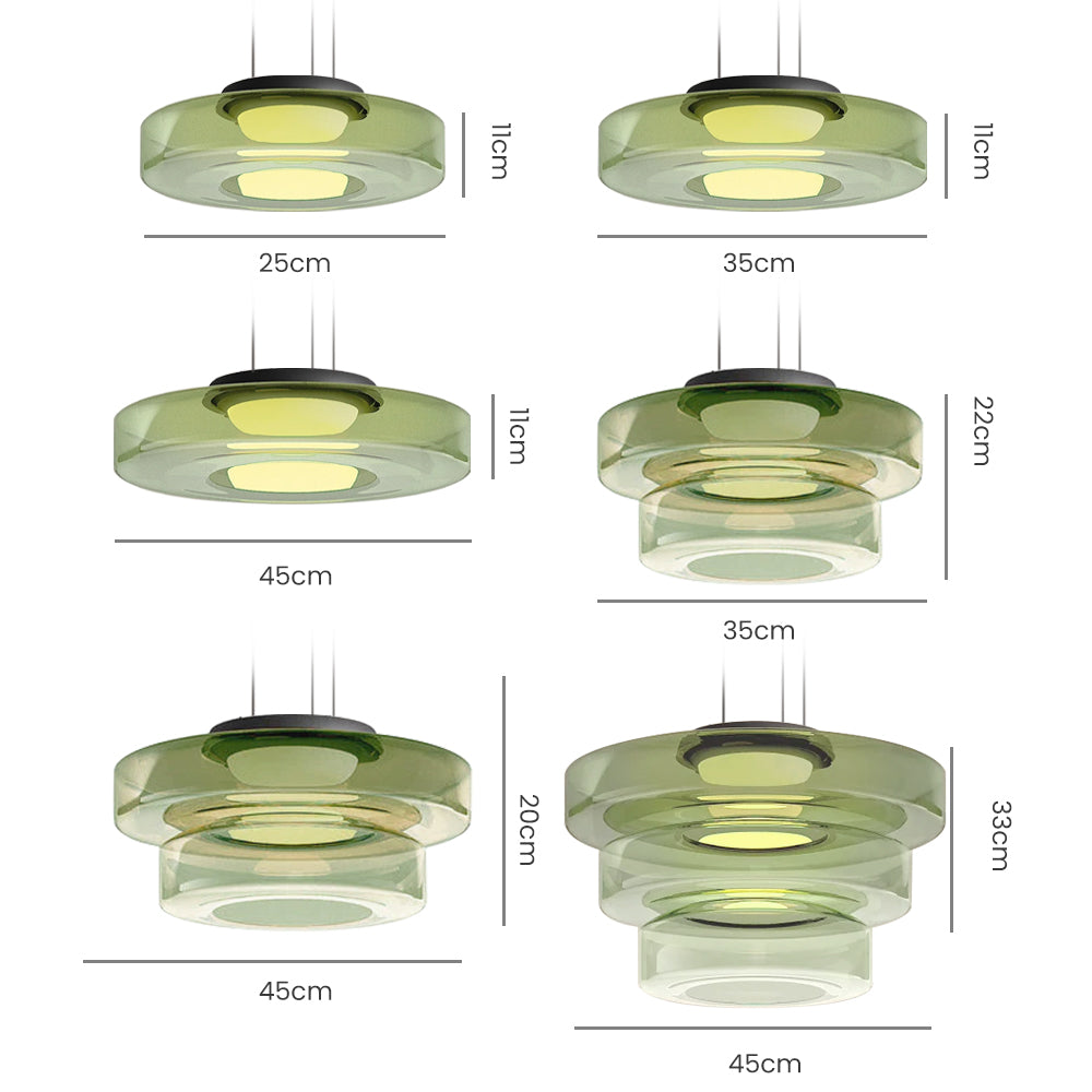 Bauhaus Layered Glass Pendant Lamp