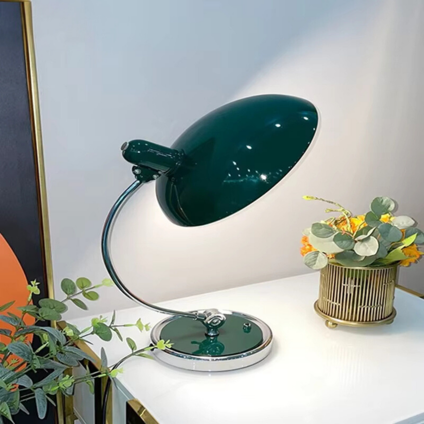 ScandiArc Curved Metal Table Lamp