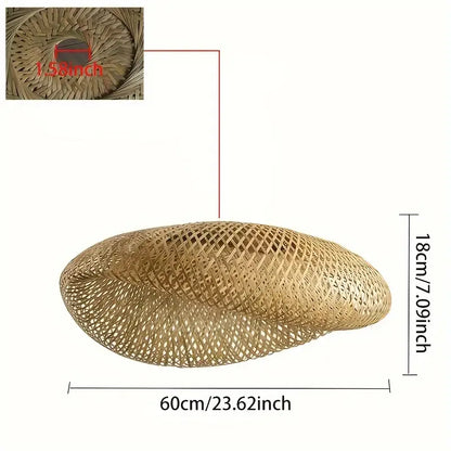 BambooBoho Handwoven Rattan Pendant Lampshade