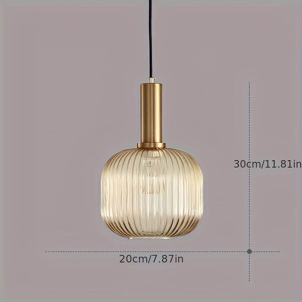 Striped Glass Pendant Light
