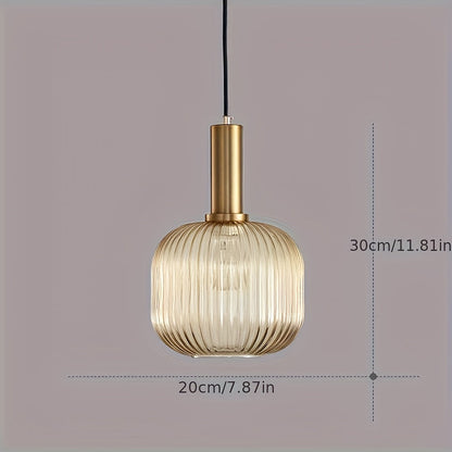 Striped Glass Pendant Light