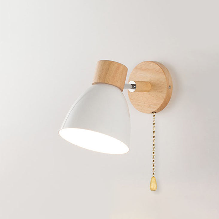 Macaron Wood and Iron Wall Sconce