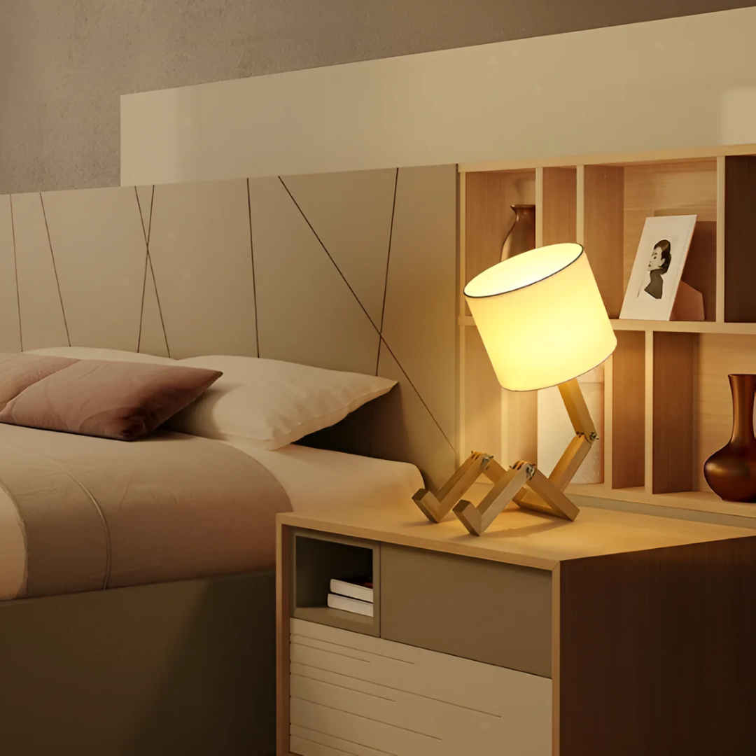 Rilna Flexible Wooden Table Lamp