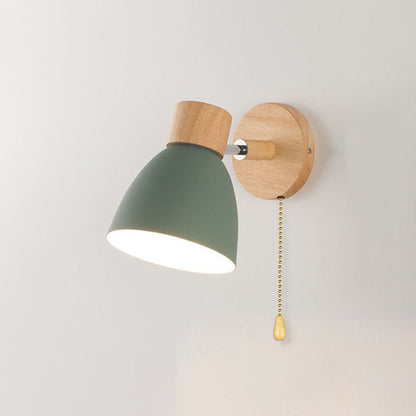 Macaron Wood and Iron Wall Sconce