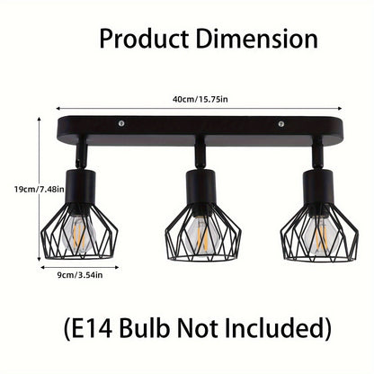 Vintage 3-Light Ceiling Spotlight