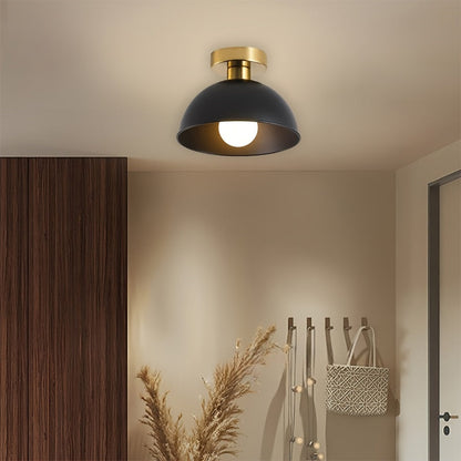 Matte Metal Semi-Flush Ceiling Light