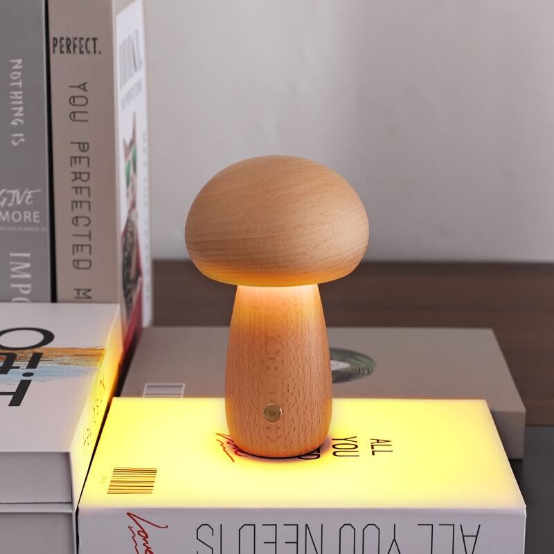 Portobello Mushroom Wood Night Light