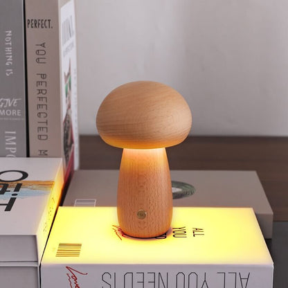 Portobello Mushroom Wood Night Light