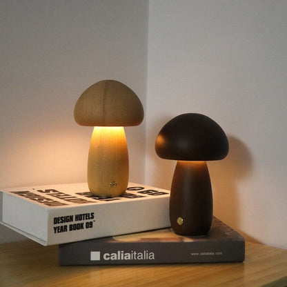 Portobello Mushroom Wood Night Light