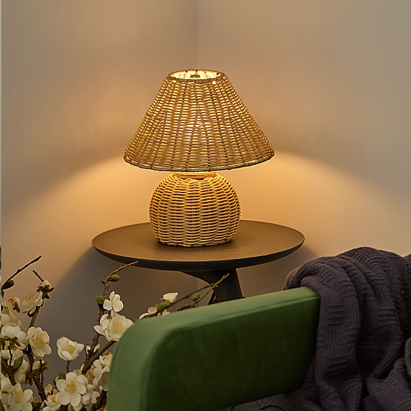 Bamboo Woven Desk Lamp
