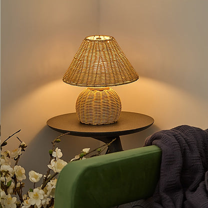 Bamboo Woven Desk Lamp