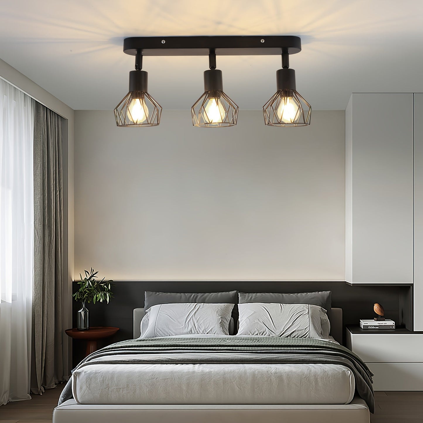 Vintage 3-Light Ceiling Spotlight