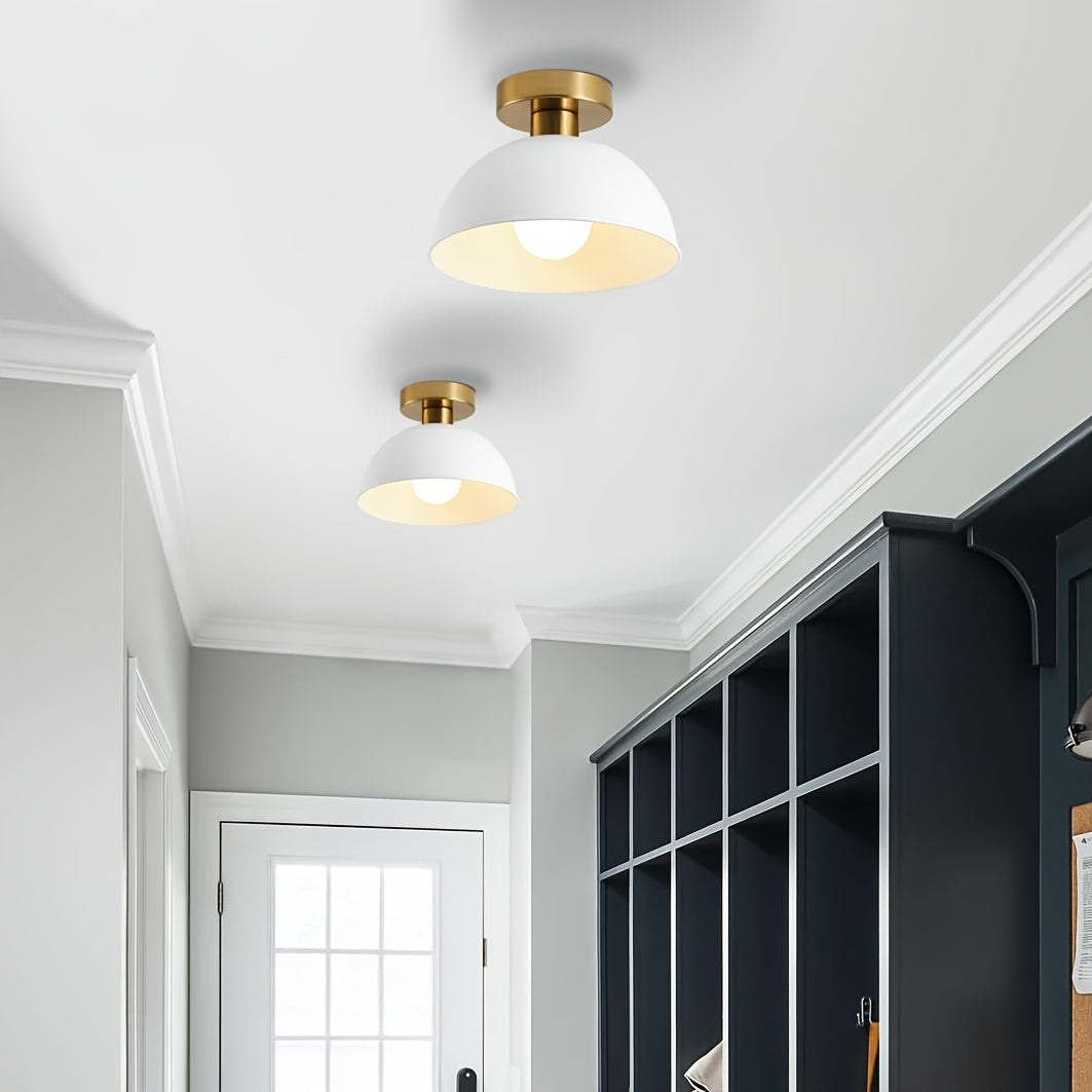 Matte Metal Semi-Flush Ceiling Light