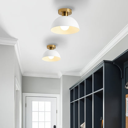Matte Metal Semi-Flush Ceiling Light