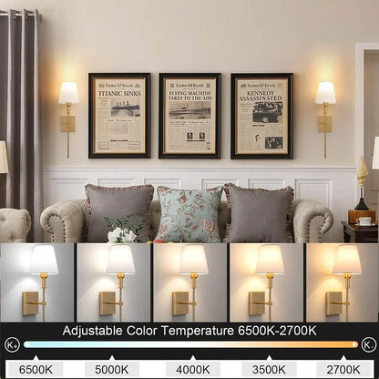 Rechargeable Wireless Wall Light, 2 Pack