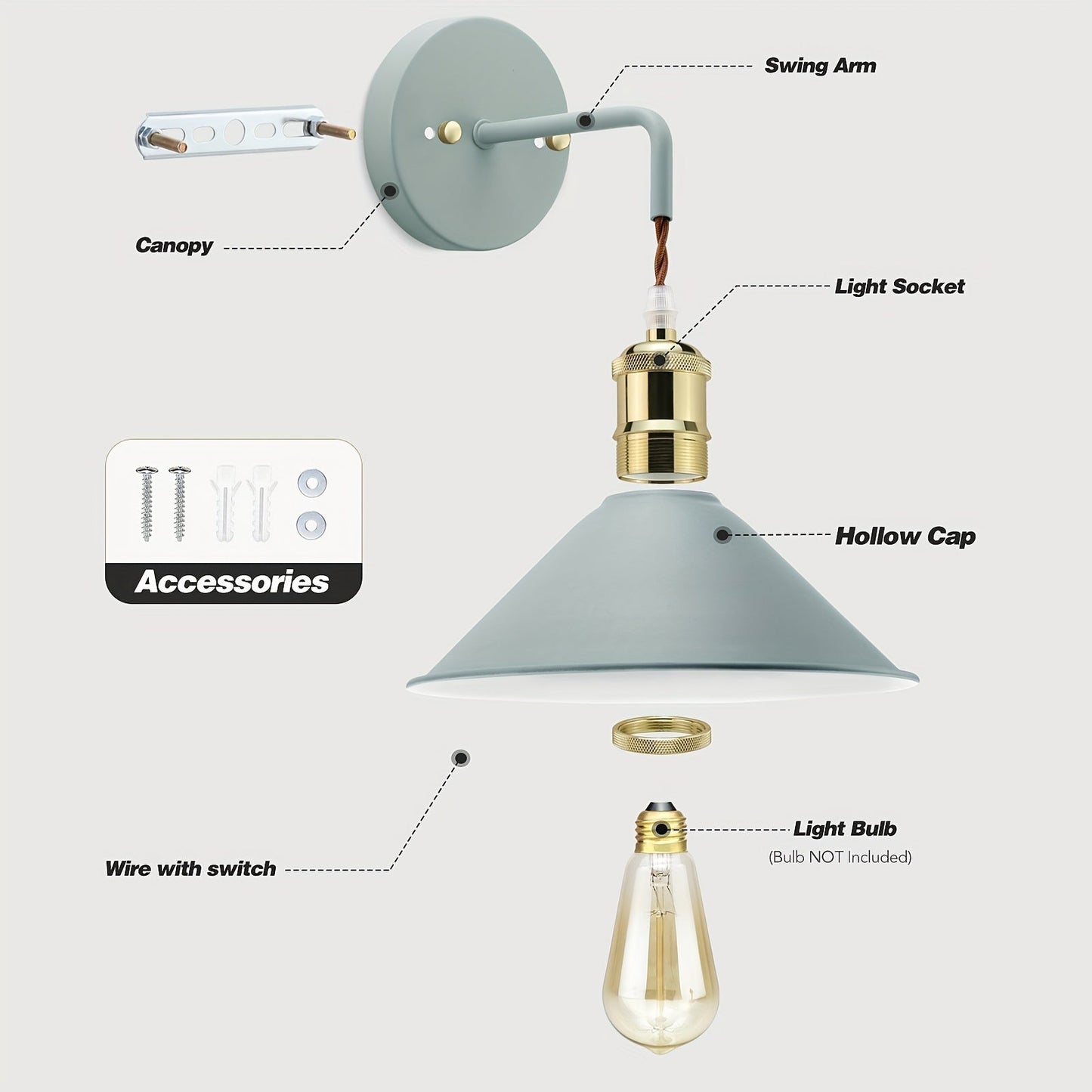 Oil-Rubbed Metal Wall Sconce, Set of 2