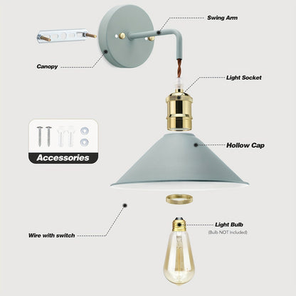 Oil-Rubbed Metal Wall Sconce, Set of 2