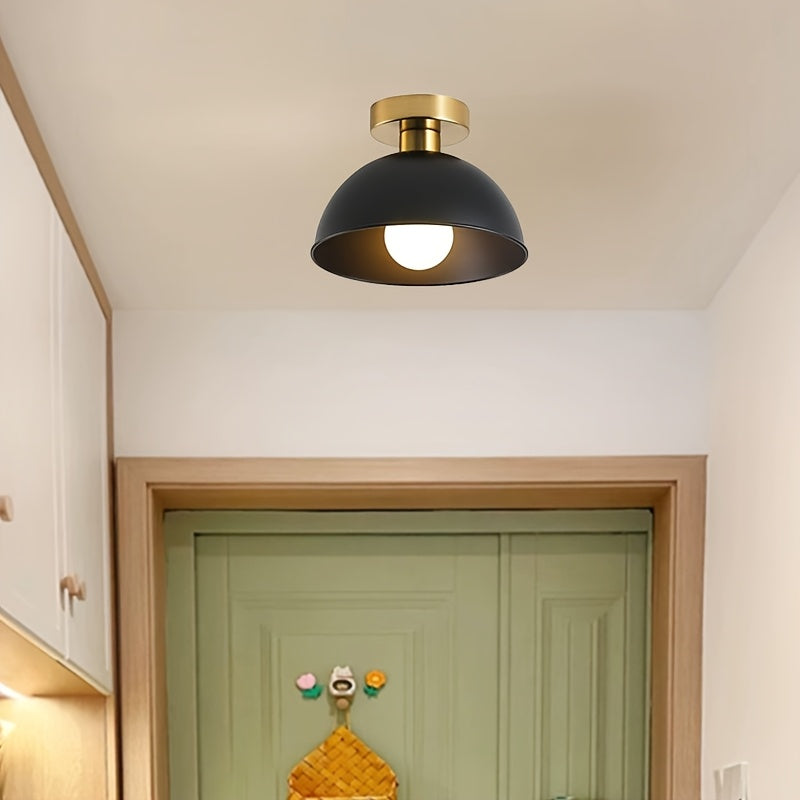 Matte Metal Semi-Flush Ceiling Light