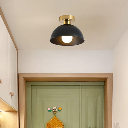 Matte Metal Semi-Flush Ceiling Light
