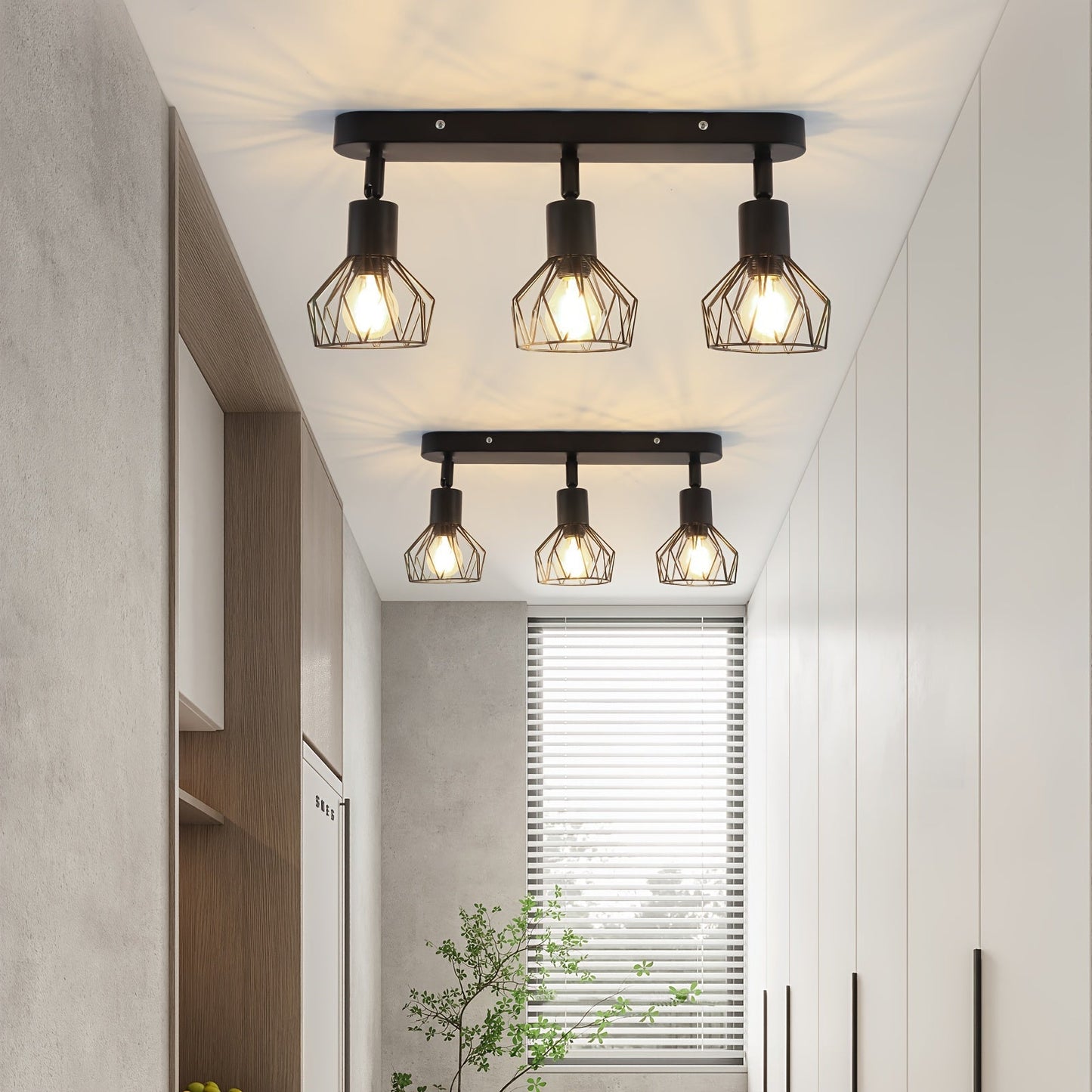 Vintage 3-Light Ceiling Spotlight