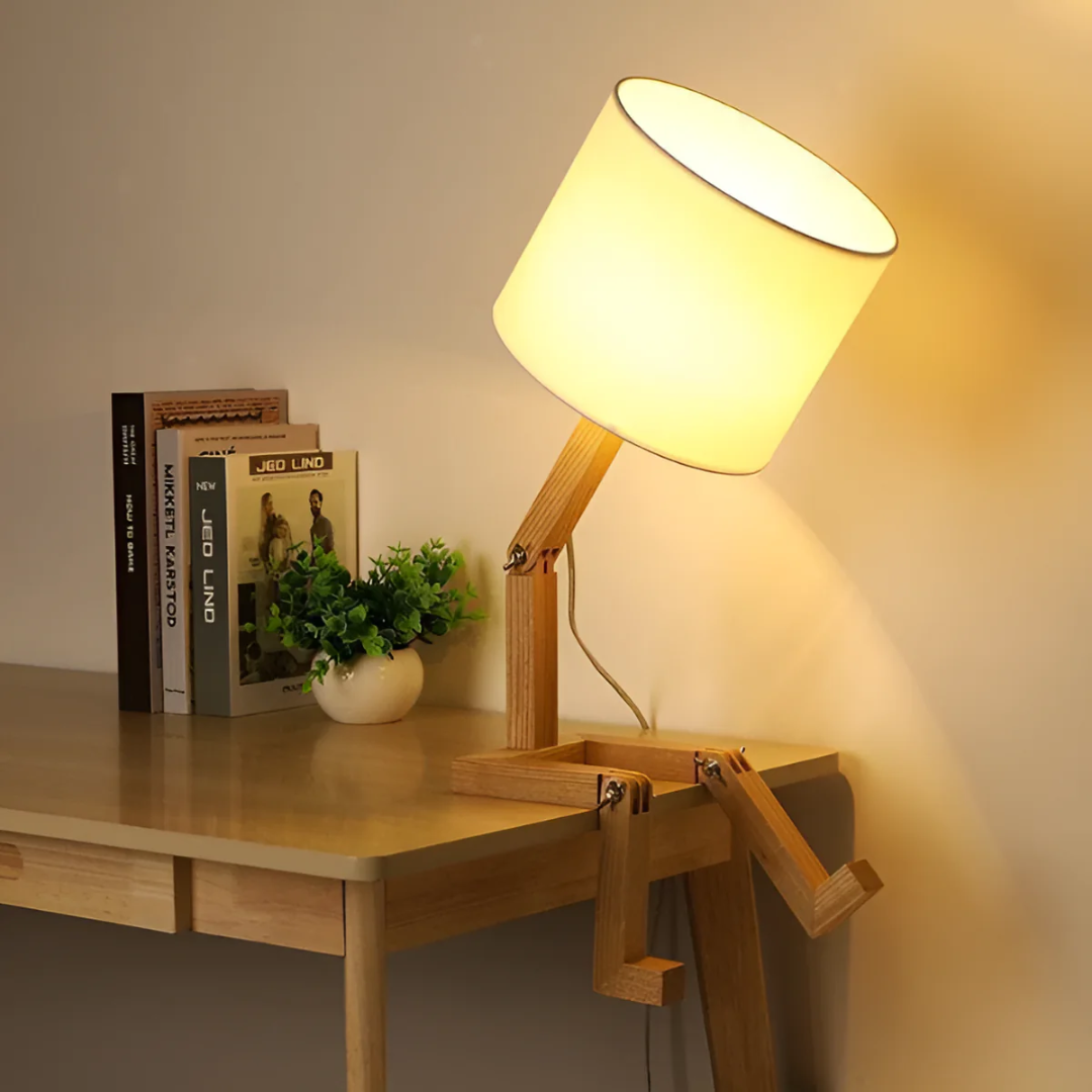 Rilna Flexible Wooden Table Lamp