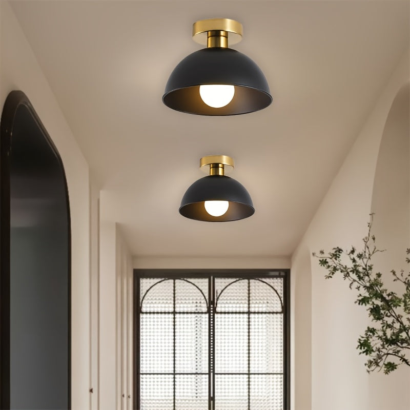 Matte Metal Semi-Flush Ceiling Light