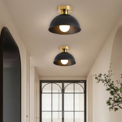 Matte Metal Semi-Flush Ceiling Light